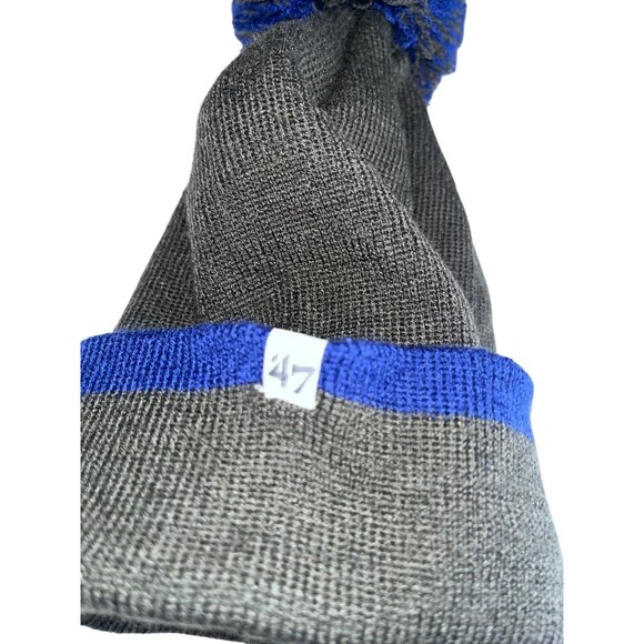 Chicago Cubs 2016 World Series Champions Knit Beanie Hat With Pom Gray Blue - Picture 4 of 4